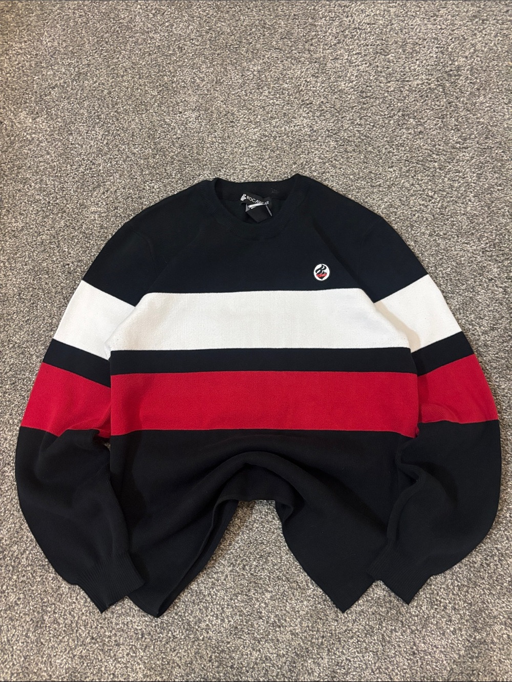 Vintage Rocawear stripped knitted crewkneck